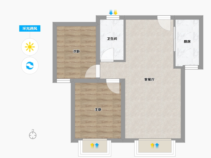 新疆维吾尔自治区-乌鲁木齐市-城建橡树湾-49.16-户型库-采光通风