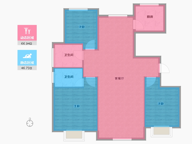 河北省-承德市-熙璟天著-103.89-户型库-动静分区