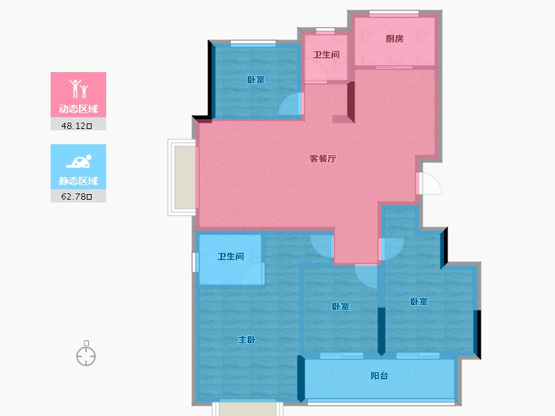 浙江省-丽水市-群升尚溪名苑-99.20-户型库-动静分区