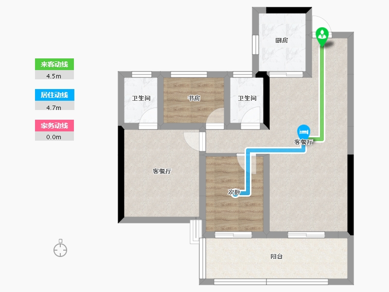 广西壮族自治区-桂林市-新安厦西宸源菩-68.57-户型库-动静线