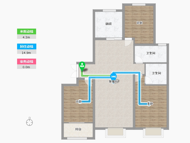 河北省-保定市-润达尚东城-111.03-户型库-动静线