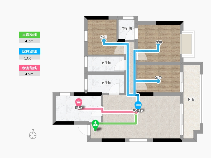 广西壮族自治区-桂林市-新安厦西宸源菩-66.02-户型库-动静线