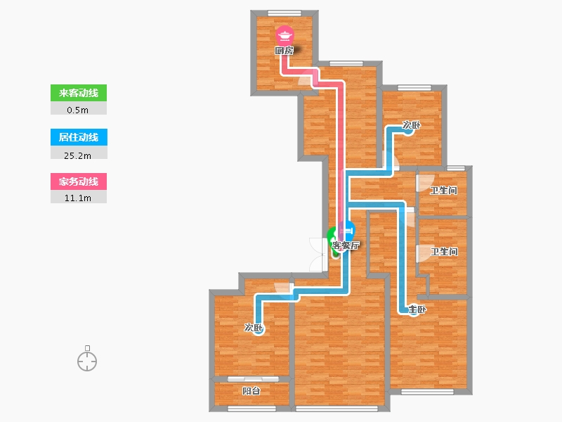 河北省-保定市-中翔兰溪九章-117.35-户型库-动静线