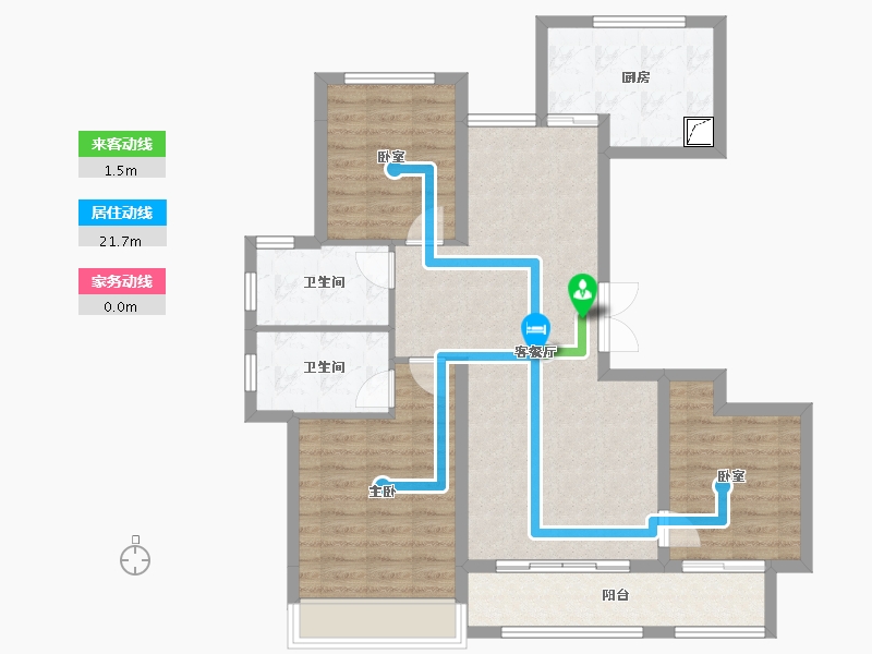 山东省-济宁市-城投绿城·湖畔雲庐-94.46-户型库-动静线