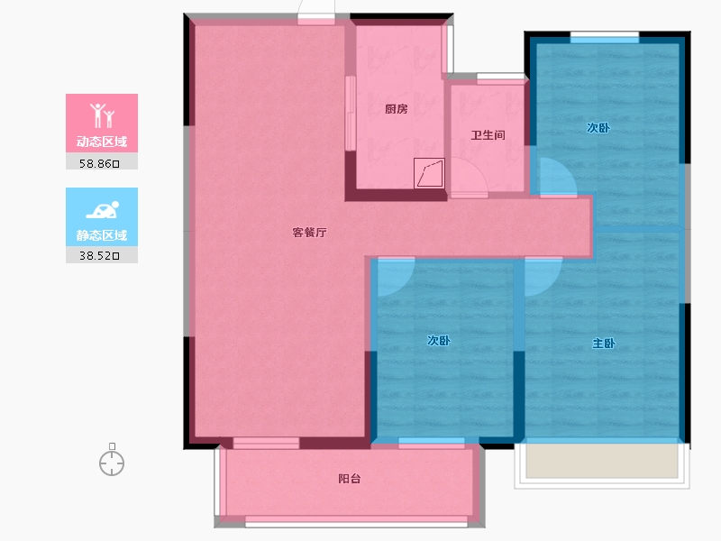 山东省-济宁市-华都国滨府·臻悦-86.16-户型库-动静分区