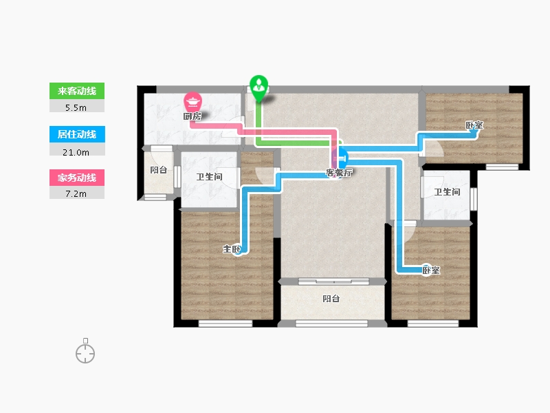 河南省-安阳市-宏达梦想城-95.26-户型库-动静线