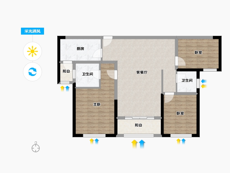 河南省-安阳市-宏达梦想城-95.26-户型库-采光通风