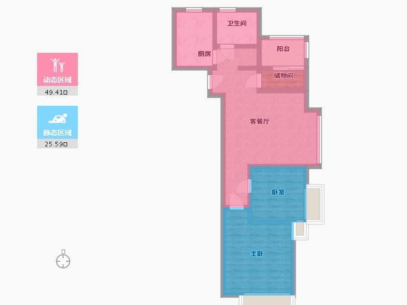 山东省-青岛市-大都汇-65.39-户型库-动静分区