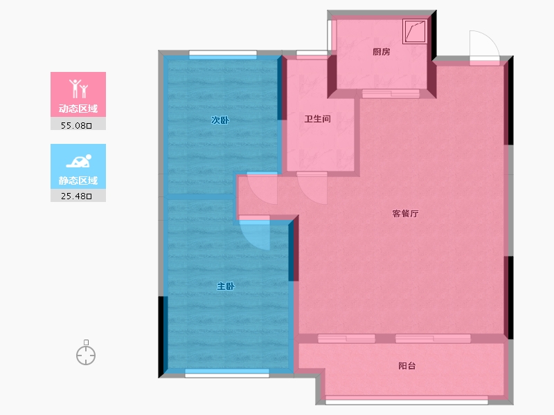 浙江省-温州市-横渎绣苑-75.00-户型库-动静分区