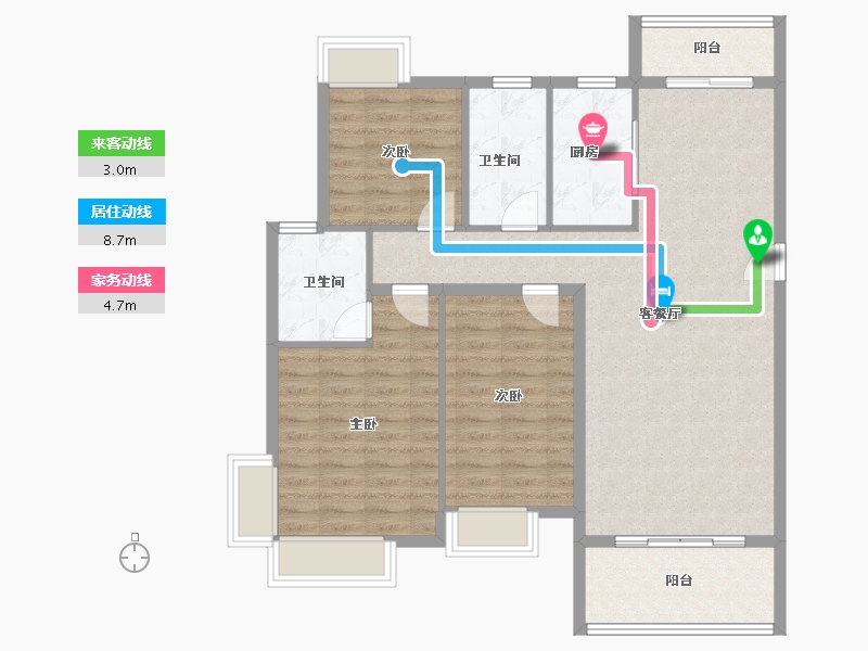 江西省-吉安市-遂川书香门第-102.87-户型库-动静线