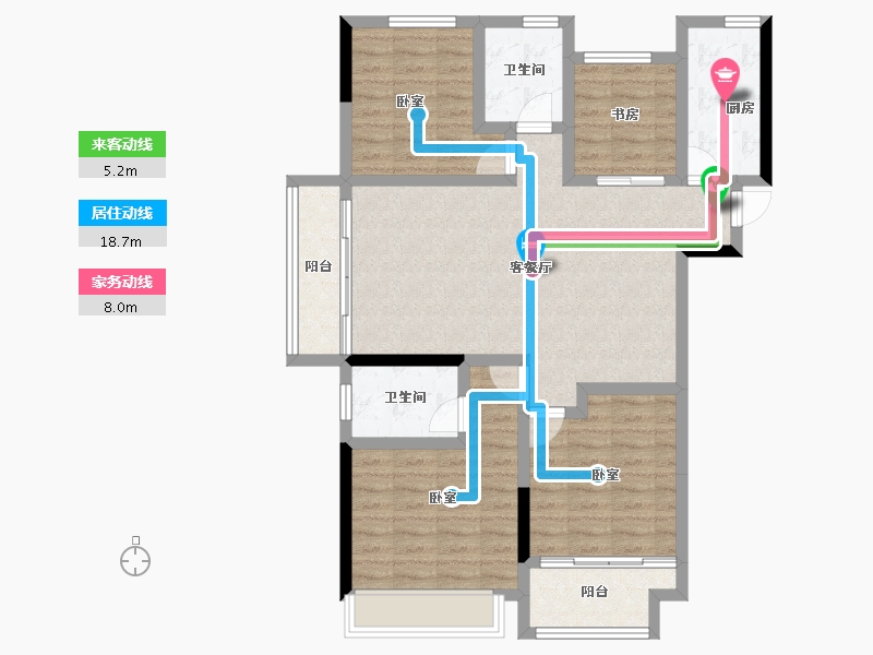 河南省-郑州市-中建·林溪上郡-96.32-户型库-动静线