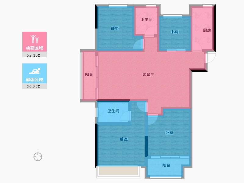 河南省-郑州市-中建·林溪上郡-96.32-户型库-动静分区