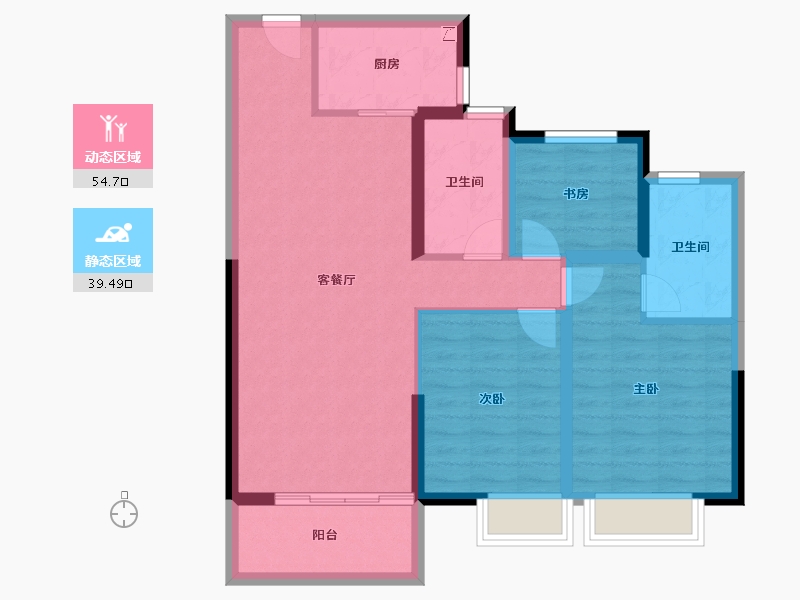 福建省-福州市-平潭雍锦湾-84.06-户型库-动静分区