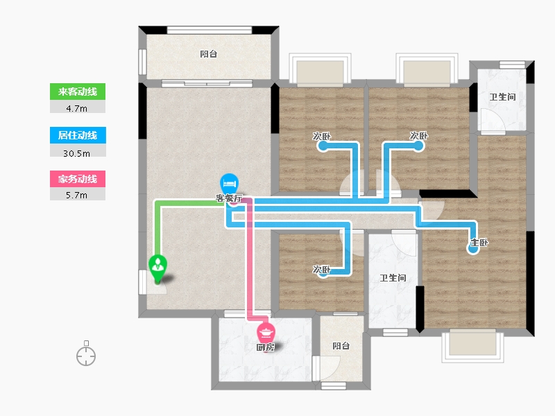 广西壮族自治区-桂林市-龙光御学府-100.63-户型库-动静线