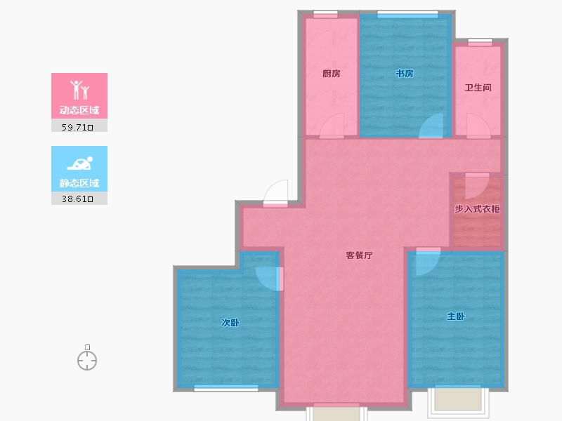 河北省-保定市-中建玖居匠心阁-88.39-户型库-动静分区