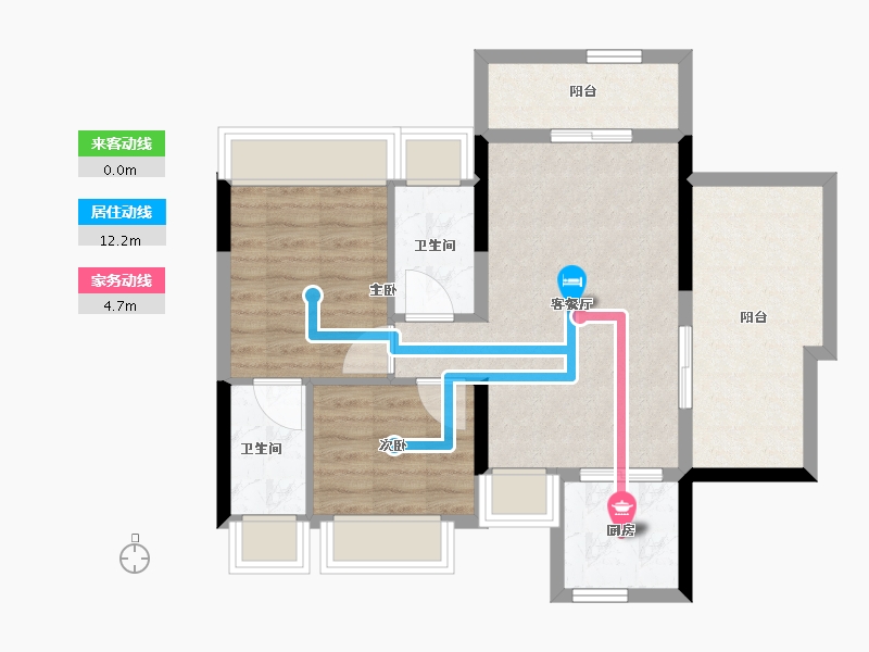 广东省-云浮市-翔顺筠粤豪苑-68.09-户型库-动静线