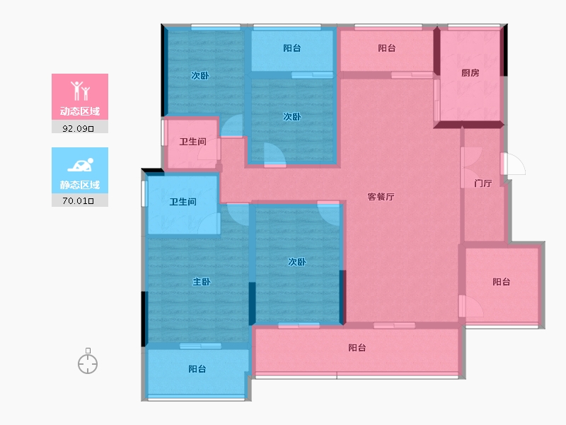 云南省-保山市-青阳郡-143.79-户型库-动静分区