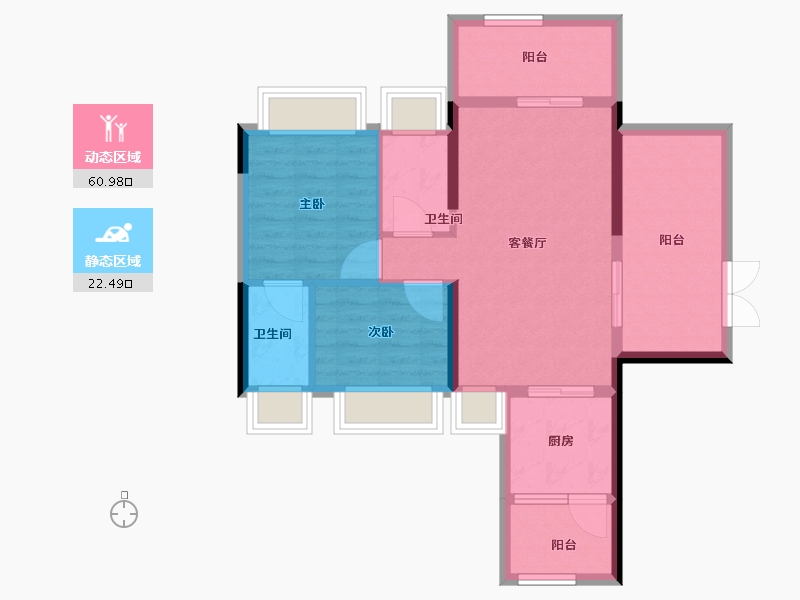 广东省-云浮市-翔顺筠粤豪苑-74.36-户型库-动静分区