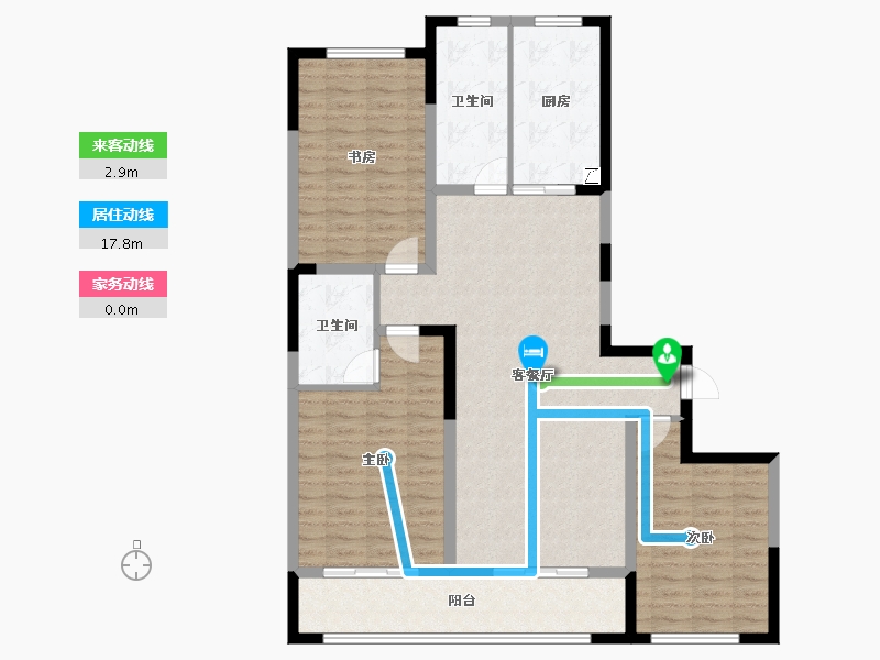 山东省-潍坊市-鸿运春熙园-115.21-户型库-动静线