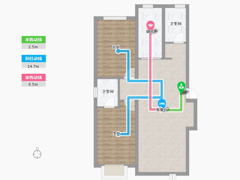 河北省-保定市-中建玖居匠心阁-74.98-户型库-动静线