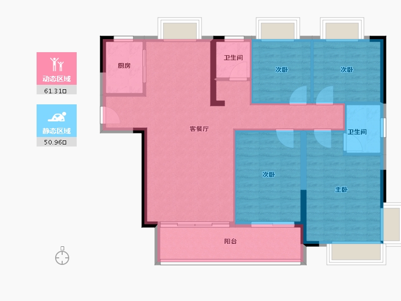 江西省-吉安市-尚城·公园里-101.95-户型库-动静分区