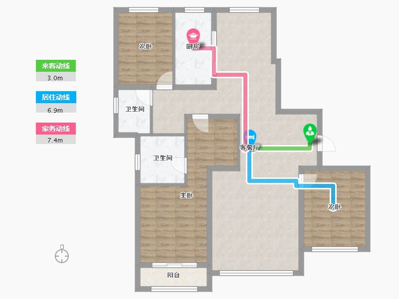 河北省-保定市-中翔兰溪九章-109.46-户型库-动静线