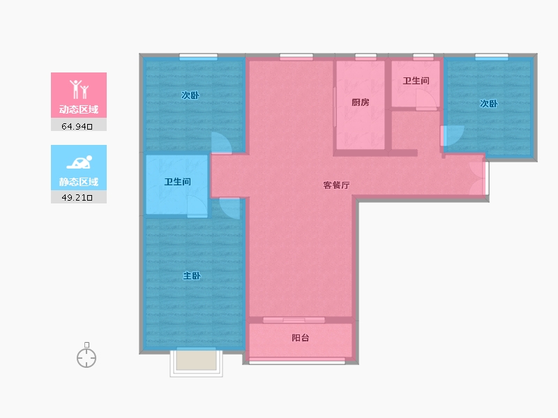 河北省-保定市-尚玉园-102.50-户型库-动静分区