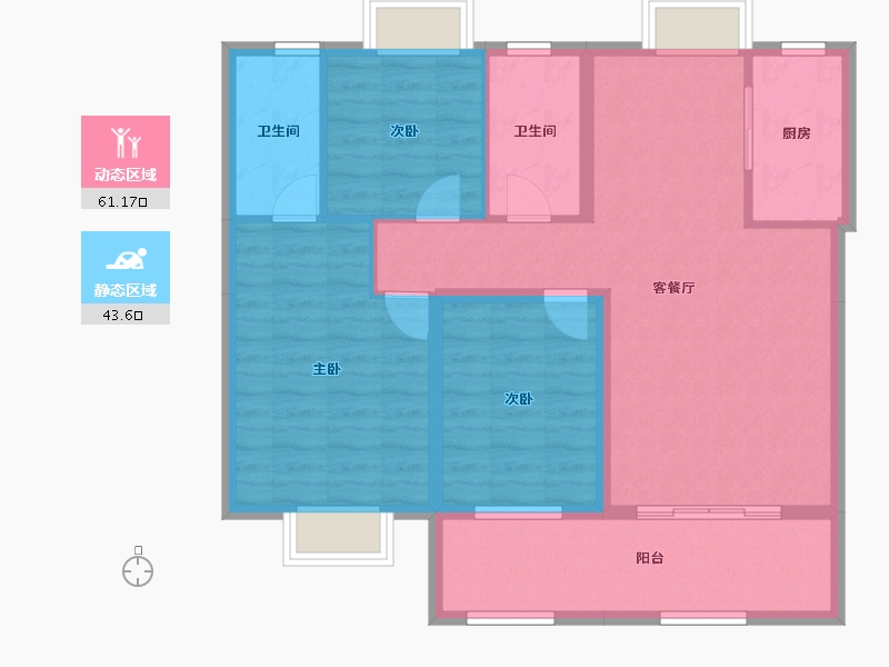 江西省-吉安市-永丰·盛世豪园-93.96-户型库-动静分区