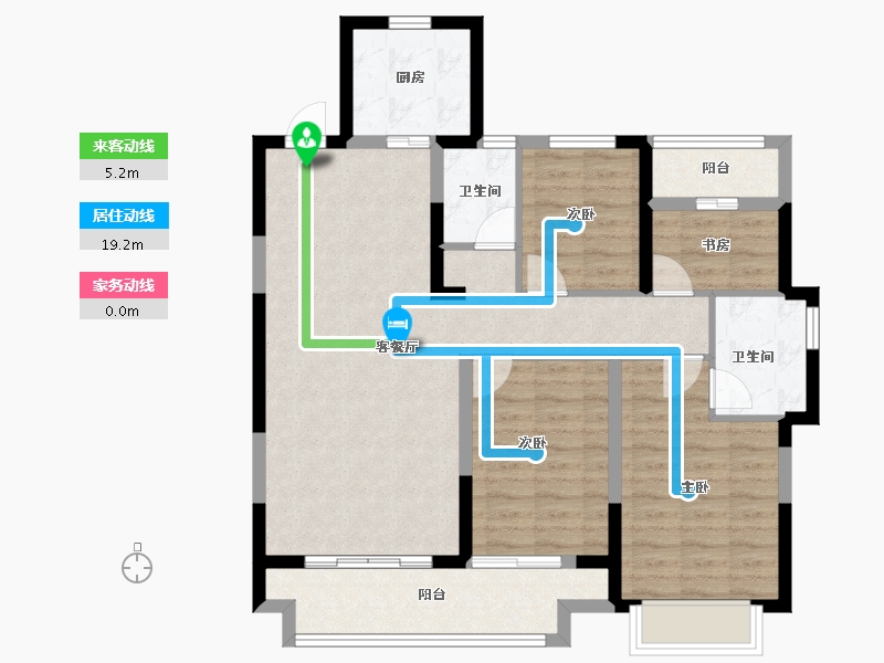 浙江省-湖州市-奥园湖山府-94.37-户型库-动静线