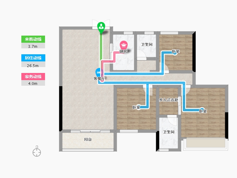 河南省-郑州市-中建·林溪上郡-100.28-户型库-动静线