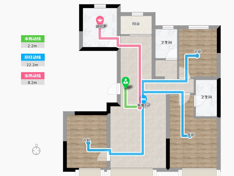 吉林省-长春市-润德華城-81.94-户型库-动静线