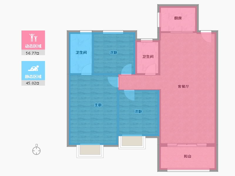 江西省-吉安市-遂川书香门第-92.68-户型库-动静分区