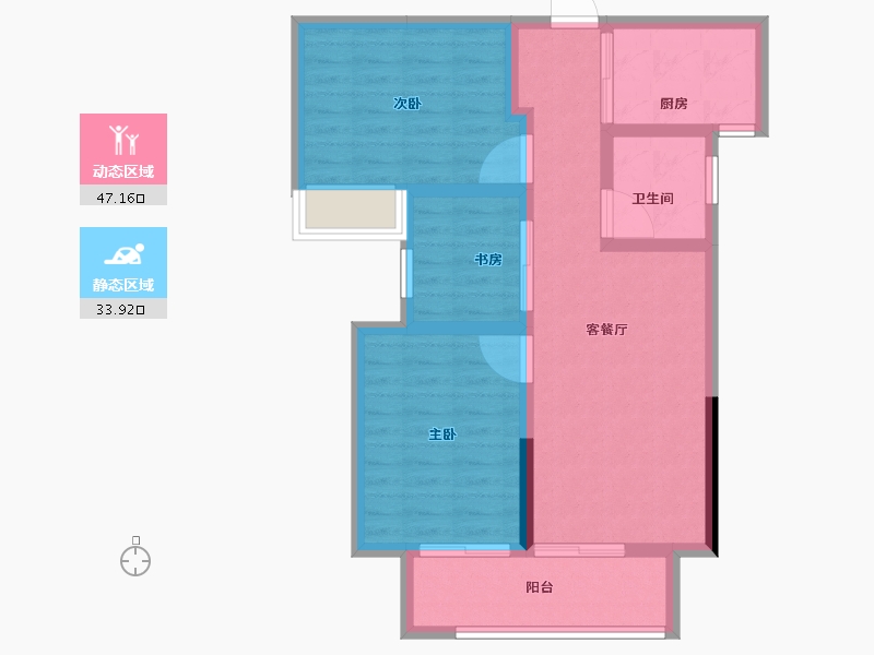 河南省-郑州市-永威城玖著-72.01-户型库-动静分区