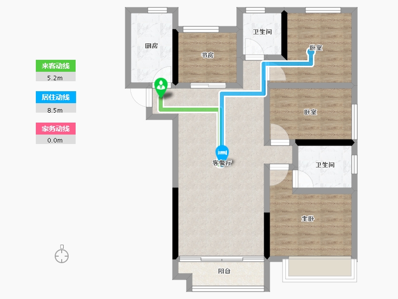 河南省-郑州市-中建·林溪上郡-77.58-户型库-动静线