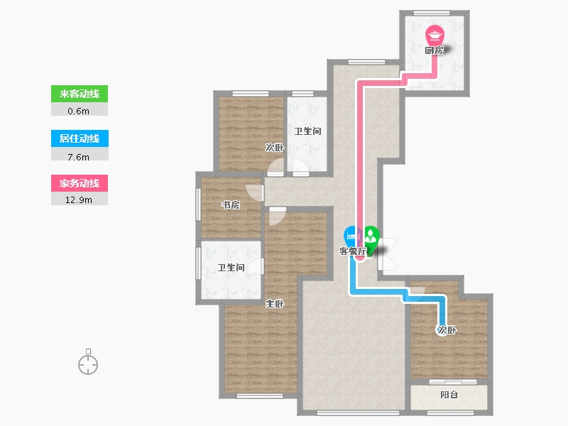 河北省-保定市-中翔兰溪九章-149.51-户型库-动静线