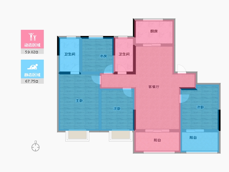 安徽省-池州市-安东盛禧嘉园-112.35-户型库-动静分区