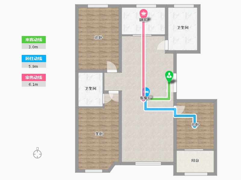 山东省-潍坊市-天骄御园-110.00-户型库-动静线