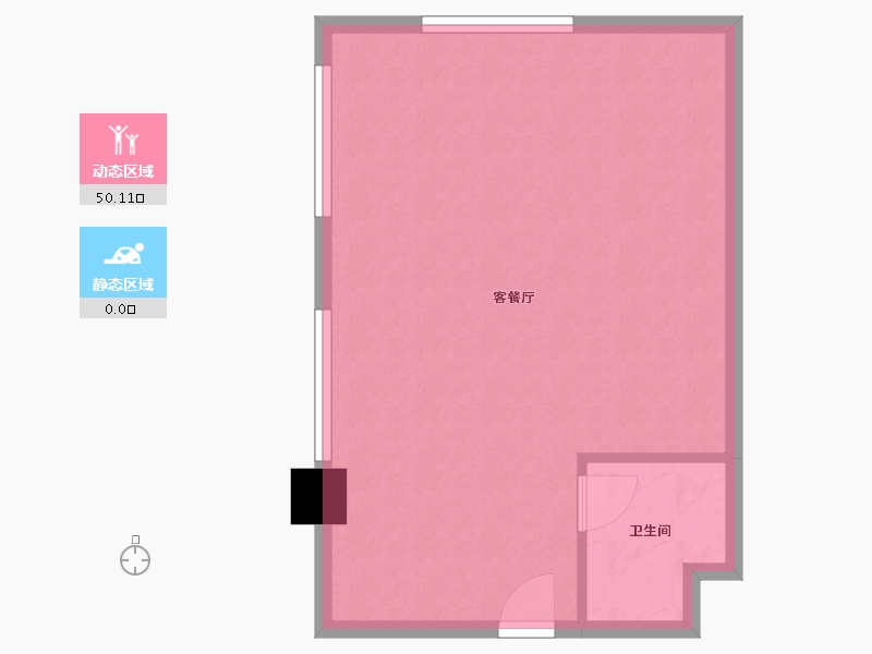 江苏省-淮安市-炎黄国际花园-46.29-户型库-动静分区