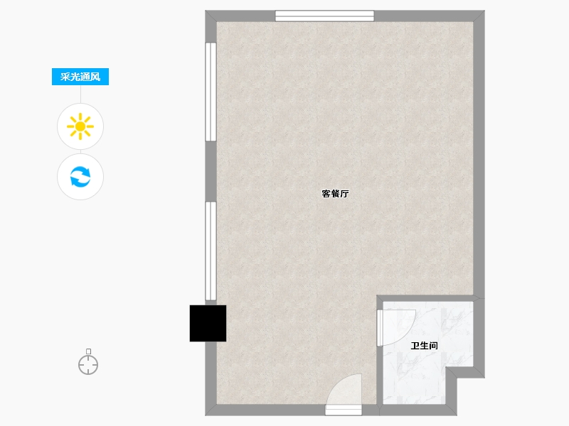 江苏省-淮安市-炎黄国际花园-46.29-户型库-采光通风