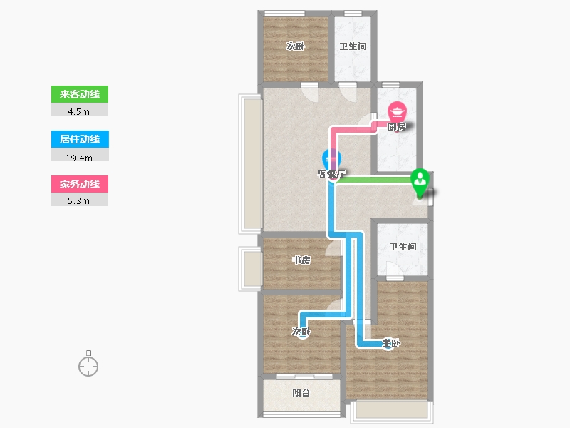 浙江省-杭州市-万象城幸福里-110.00-户型库-动静线