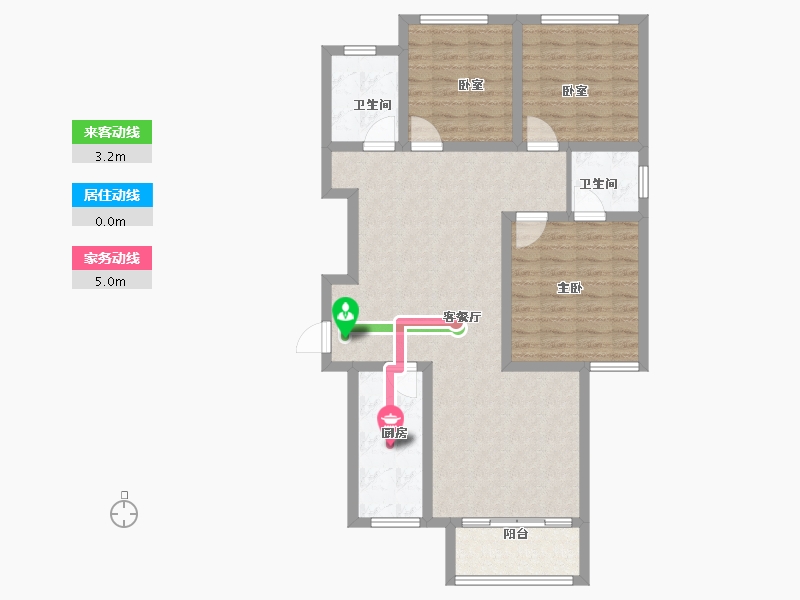 陕西省-宝鸡市-锦华世纪苑-92.80-户型库-动静线