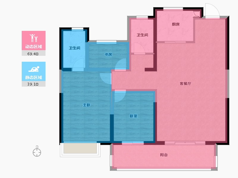 河南省-安阳市-建业世和府北园-97.10-户型库-动静分区