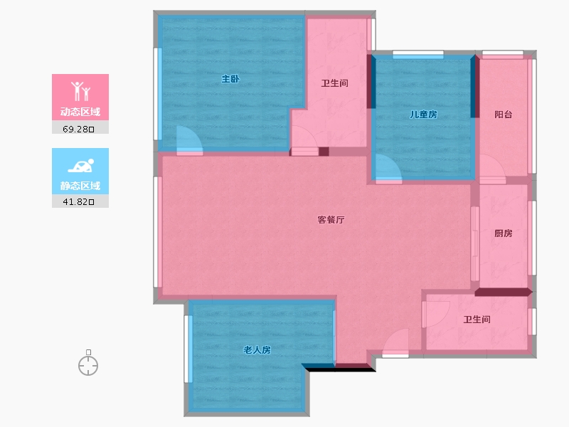 云南省-丽江市-天德花园-99.91-户型库-动静分区