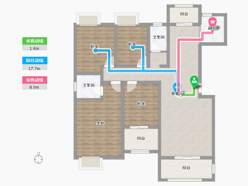 广西壮族自治区-桂林市-昭州鑫城C4区-116.67-户型库-动静线