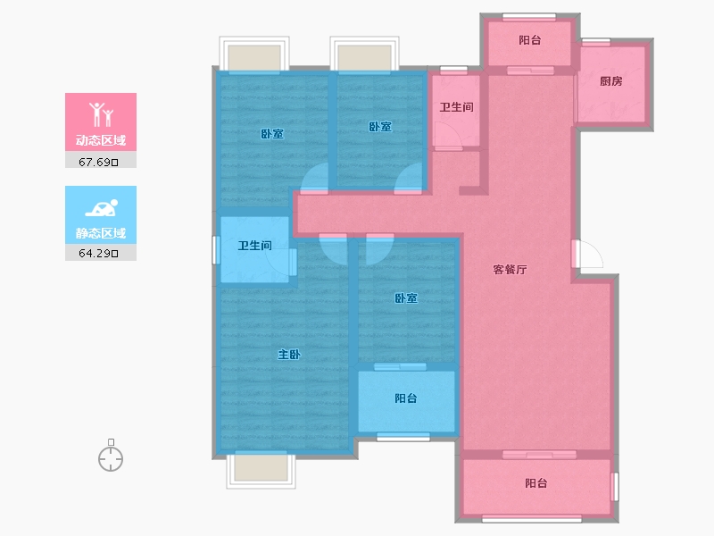 广西壮族自治区-桂林市-昭州鑫城C4区-116.67-户型库-动静分区