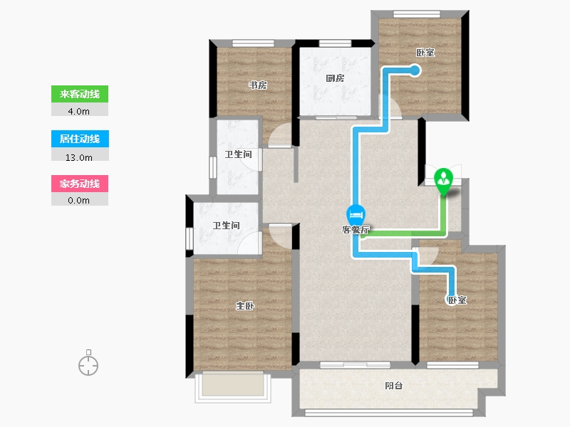 浙江省-丽水市-凯兴君悦府-101.92-户型库-动静线