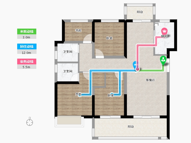 河南省-安阳市-建业世和府北园-100.81-户型库-动静线