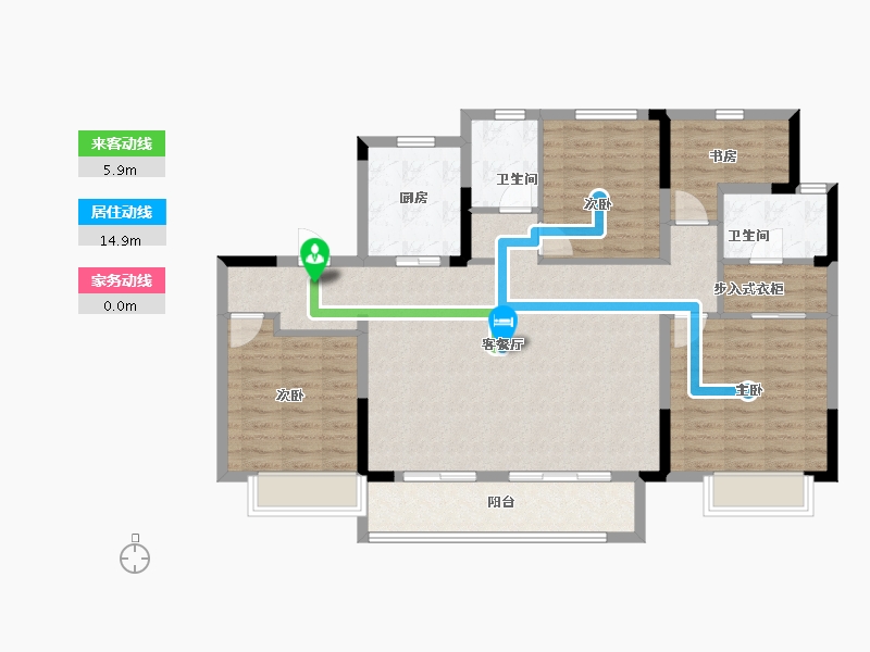 浙江省-湖州市-奥园湖山府-110.28-户型库-动静线