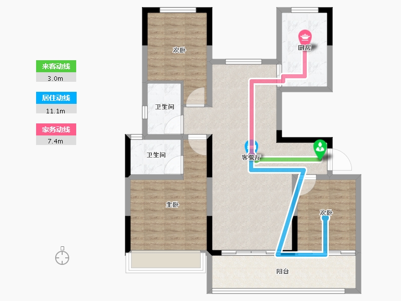 河南省-周口市-奥特莱斯望京府-96.80-户型库-动静线