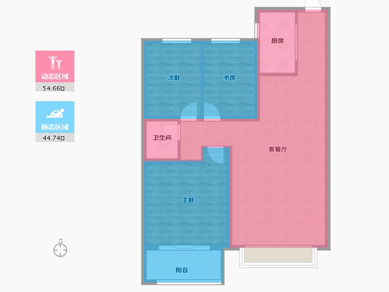 河北省-保定市-中新健康城中新悦上-89.77-户型库-动静分区